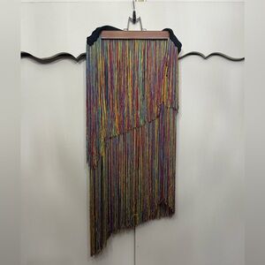 ELOQUII Plus Size Multicolor Fringe Skirt